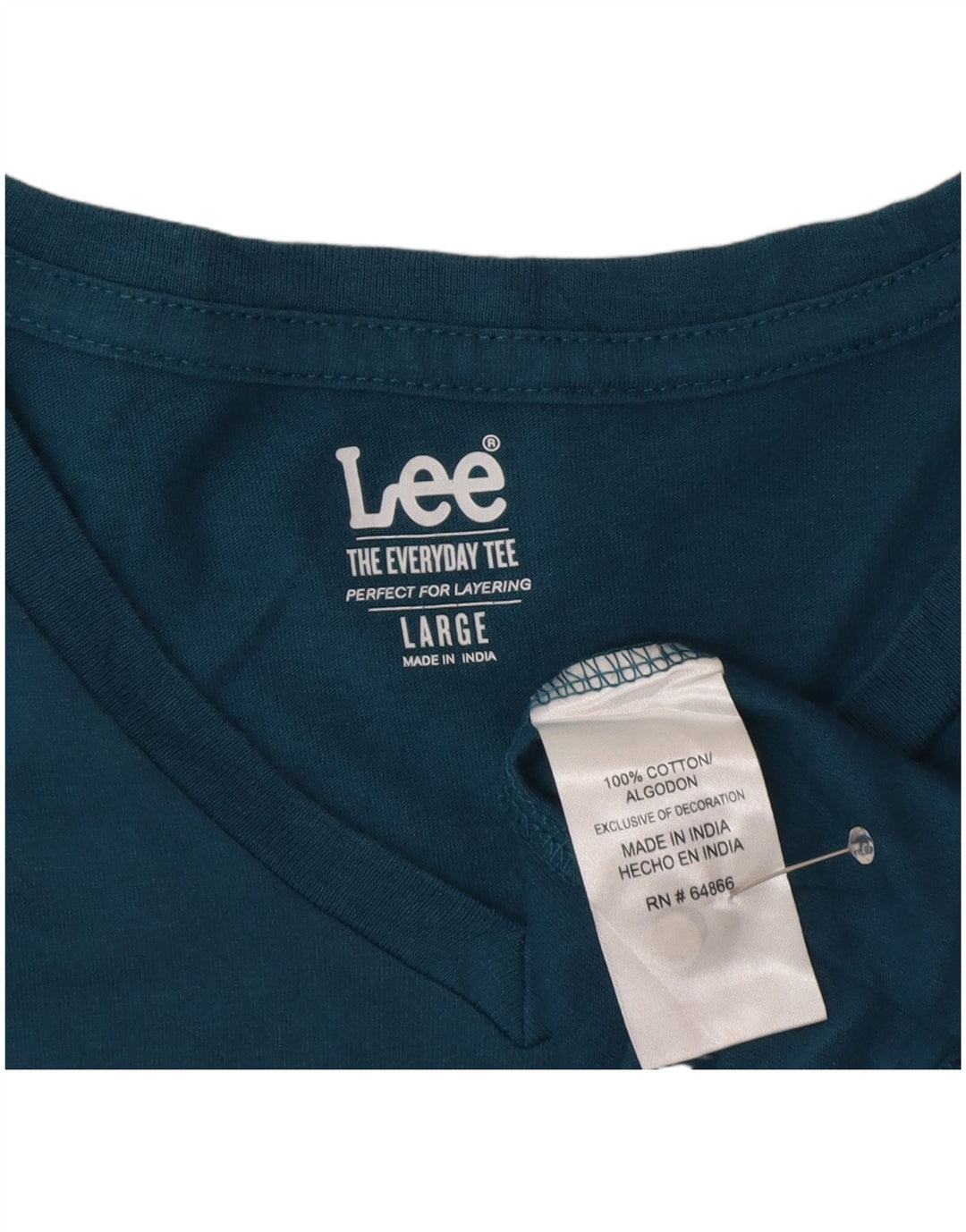 Lee - Camiseta para hombre, talla grande, algodón azul