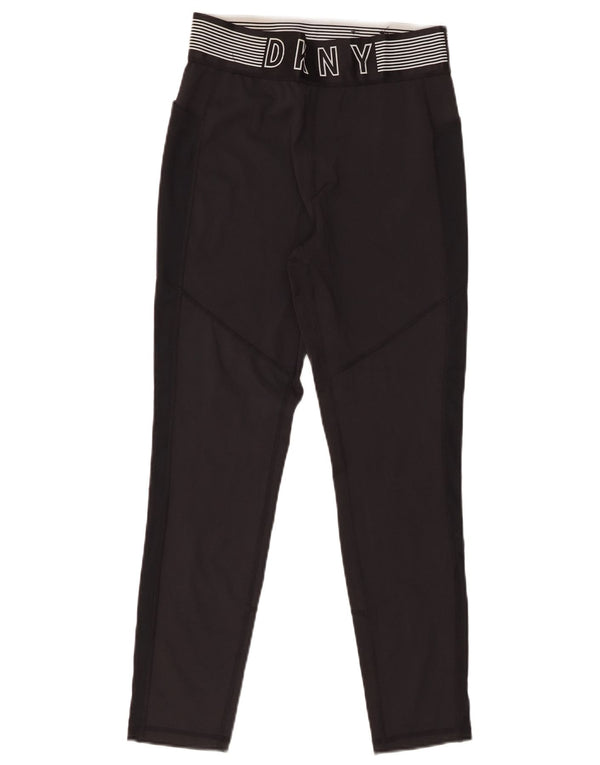 Dkny Leggings cortos gráficos para mujer UK 40 Mediano Poliéster negro