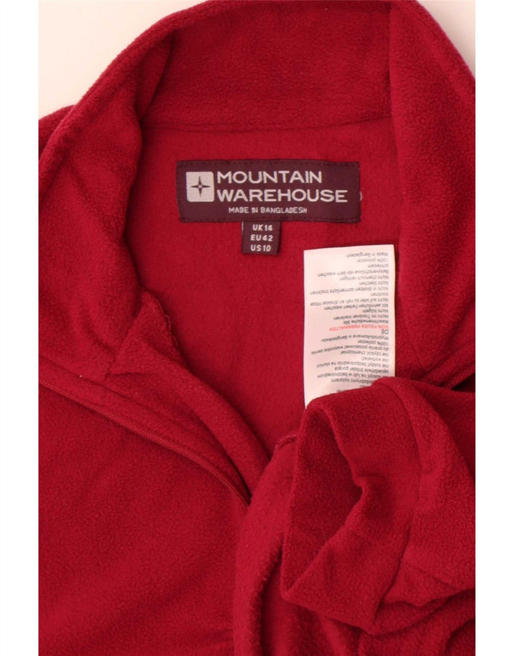 Jersey polar con cremallera y cuello para mujer de Mountain Warehouse UK 44 Poliéster rojo grande