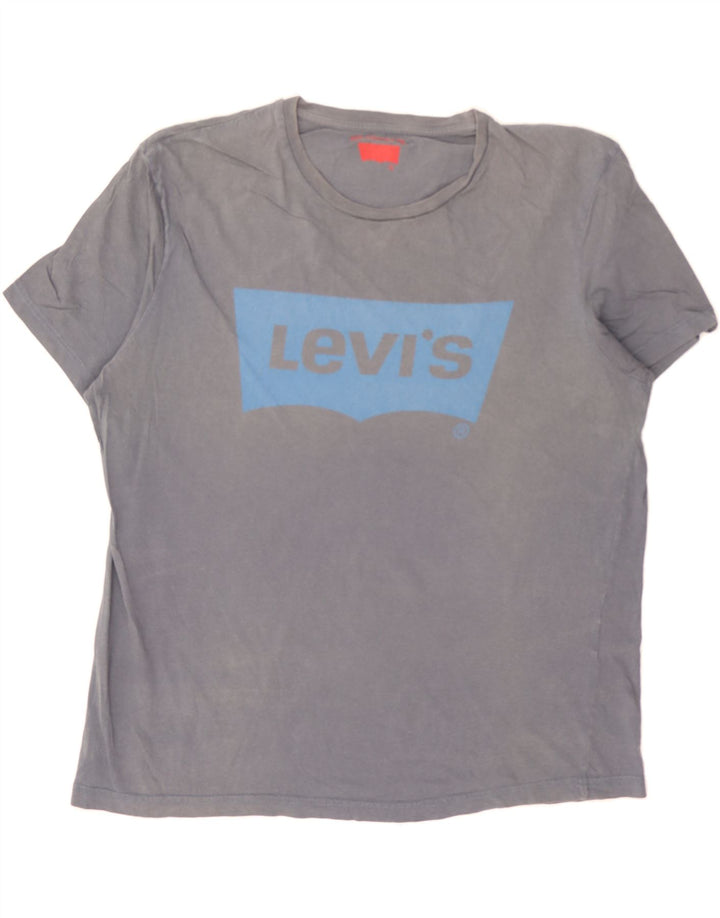 LEVI'S Mens Graphic T-Shirt Top Large Grey Vintage Levi's and Second-Hand Levi's from Messina Hembry 