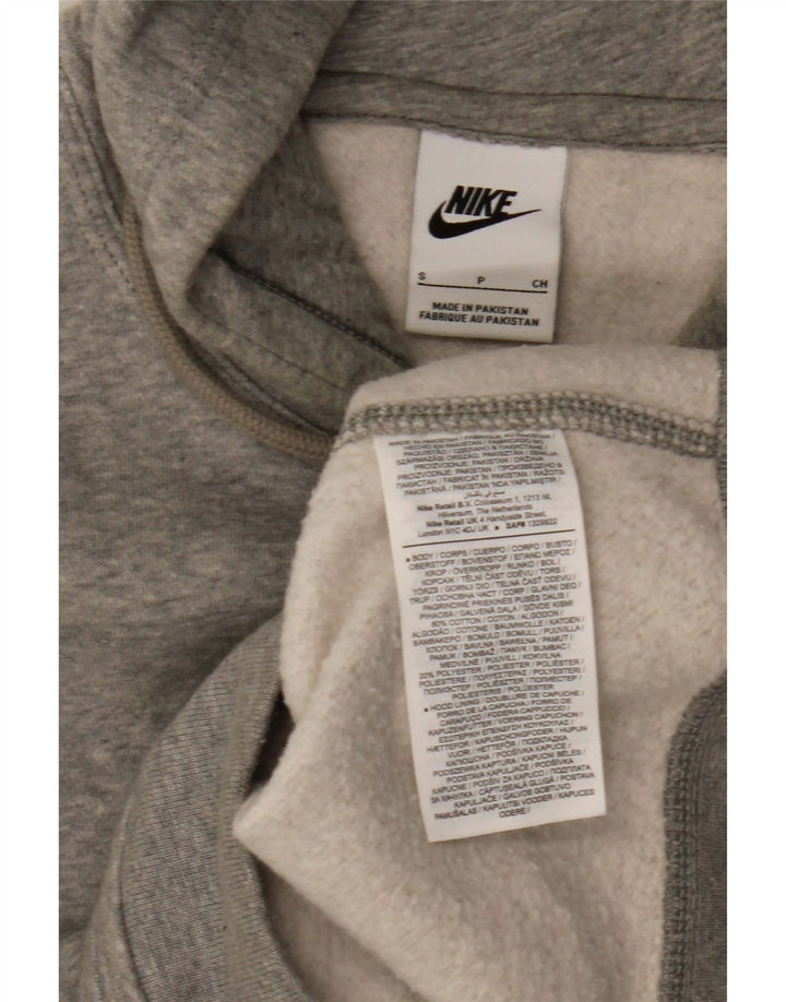 Nike Jersey con capucha para hombre, talla pequeña, algodón moteado gris