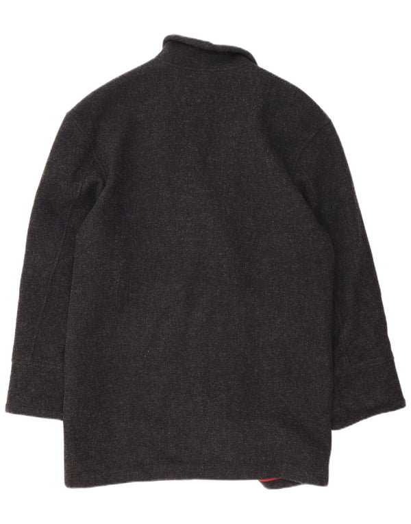 Abrigo vintage de gran tamaño para mujer IT 42 Lana gris medio