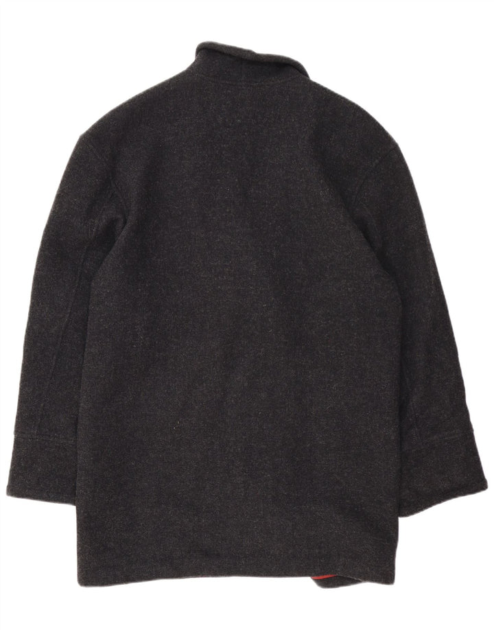 Abrigo vintage de gran tamaño para mujer IT 42 Lana gris medio