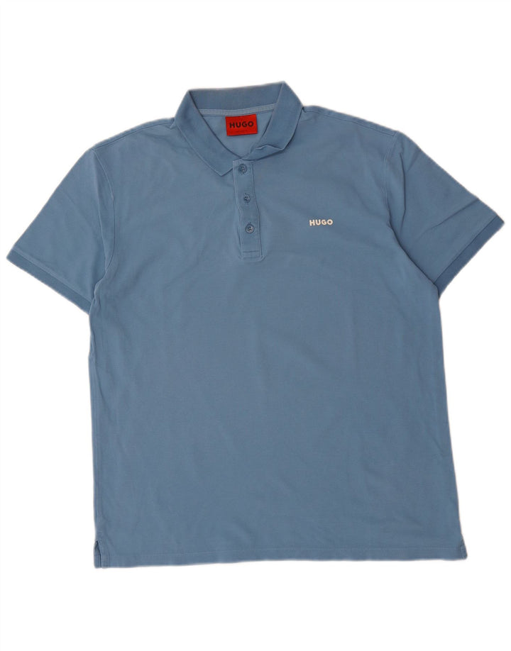 Polo Hugo Boss Hombre Algodón Azul Medio