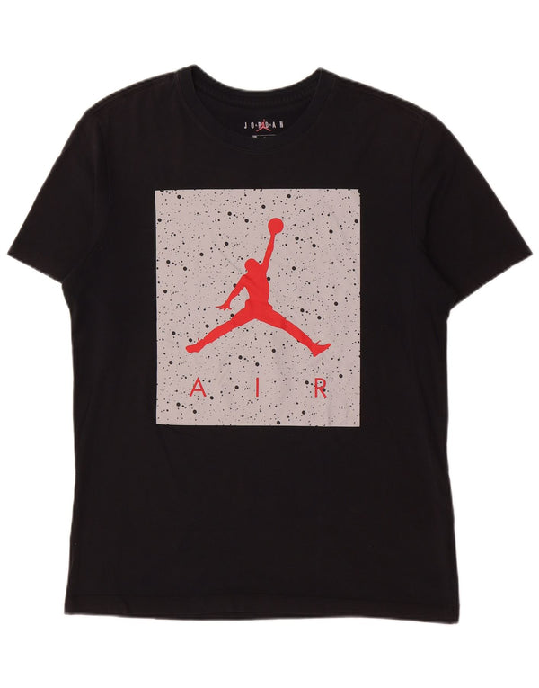 Jordan Mens Graphic T-Shirt Top Medium Black Cotton