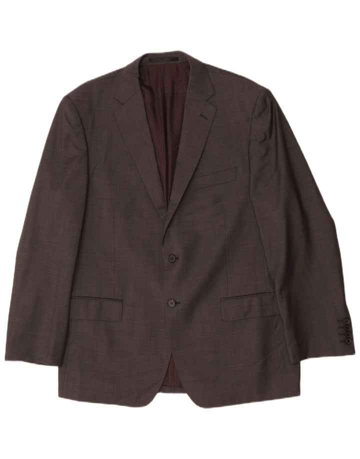 Marks & Spencer Chaqueta tipo blazer con 2 botones para hombre, talla grande, lana gris, Reino Unido 42