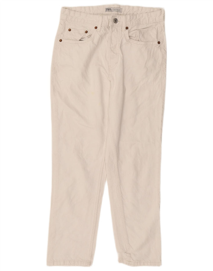 Zara Jeans rectos para hombre EU 38 Small W30 L26 Algodón blanco