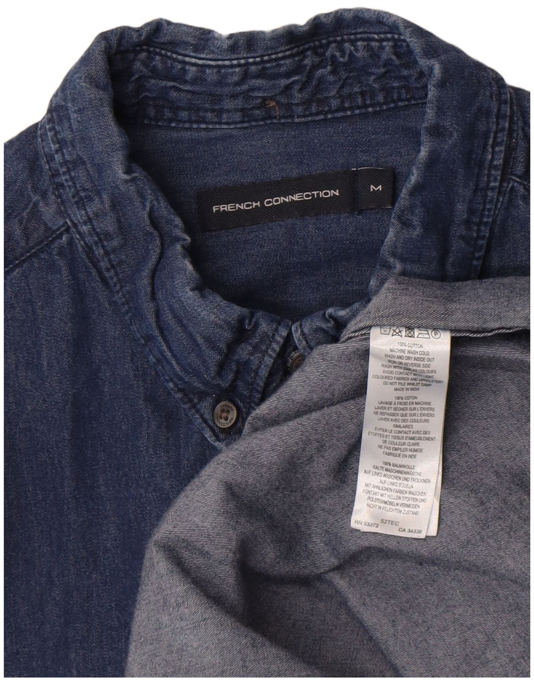 Camisa vaquera para hombre de French Connection Algodón azul medio