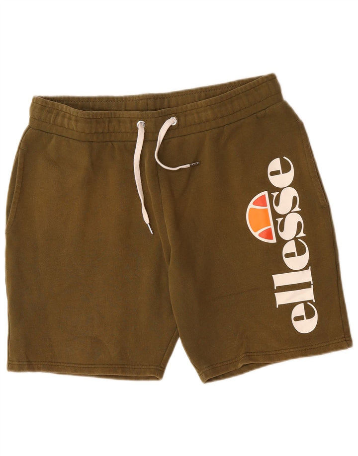 Ellesse Mens Graphic Sport Shorts Grande Caqui Algodón