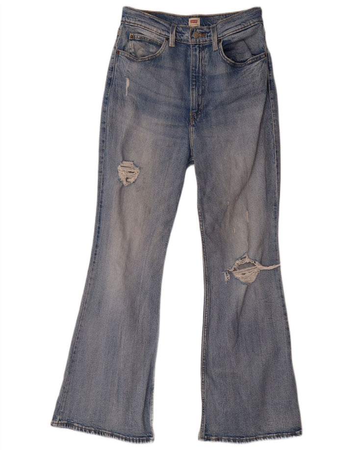 Vaqueros Acampanados Desgastados Levi's Mujer W28 L29 Algodón Azul