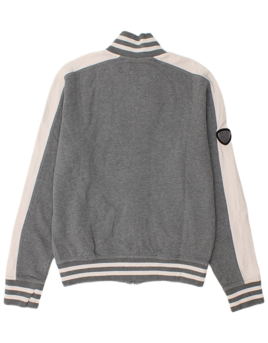 Gaudí Chaqueta de chándal con gráfico para mujer UK 10 Small Grey Colourblock