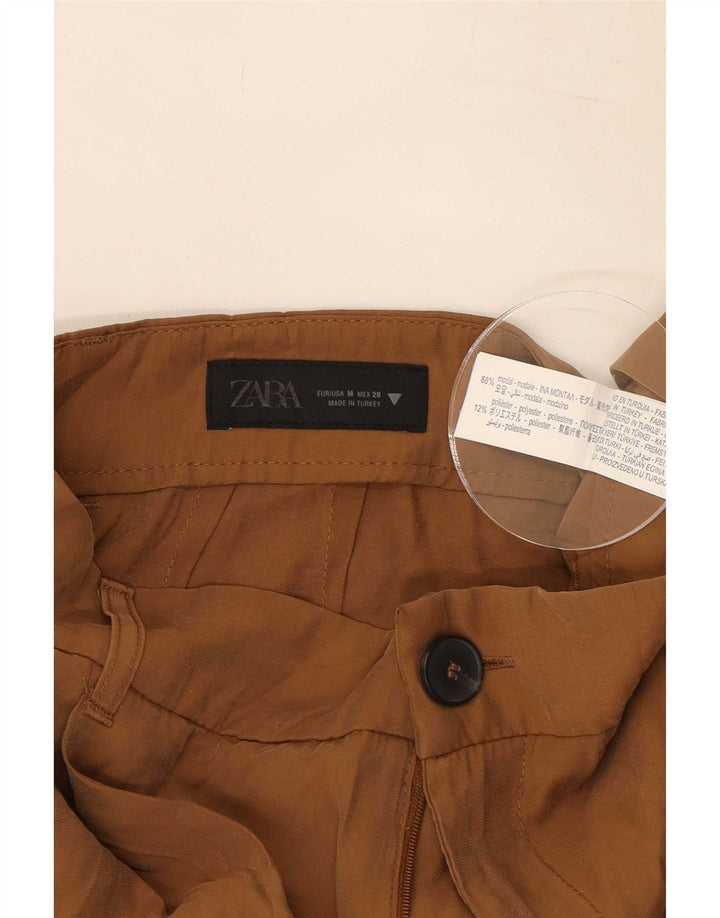 Zara Mujer Pantalón Pegged Medium W30 L29 Marrón Modal