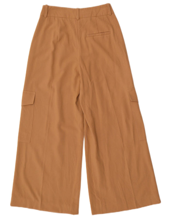 MARKS & SPENCER Pantalones cargo de cintura alta para mujer UK 6 XS W24 L27 Beige