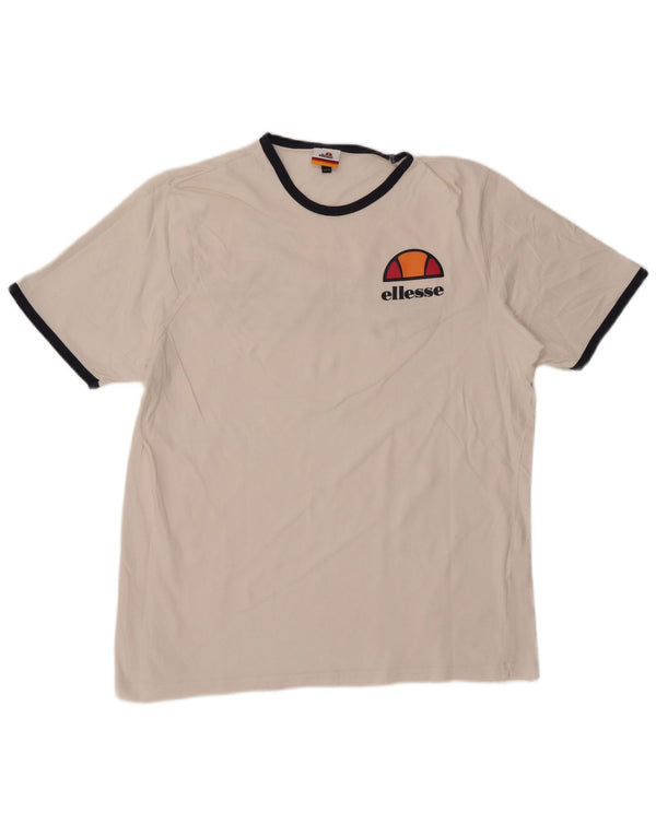 Ellesse Camiseta gráfica para hombre Top 4XL Algodón blanco