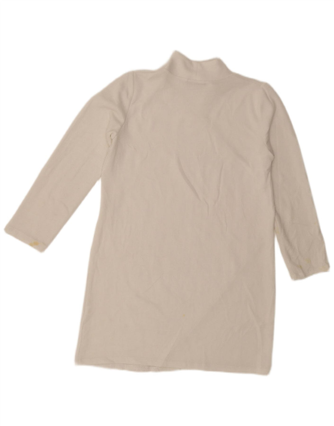 Zara Mujer Vestido Jersey UK 44 Mediano Blanco