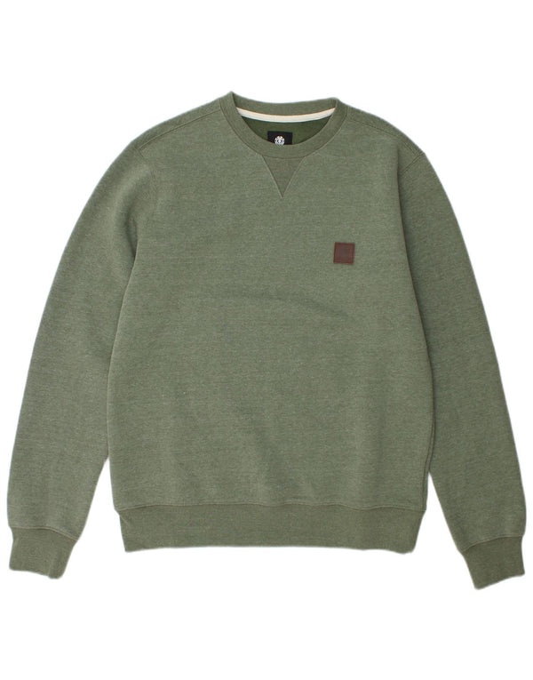 Element Mens Sweatshirt Jumper Medium Green Polyester