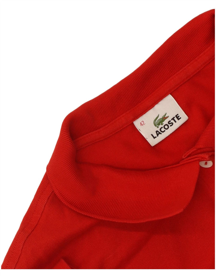 Polo Lacoste Mujer Talla 42 Grande Rojo
