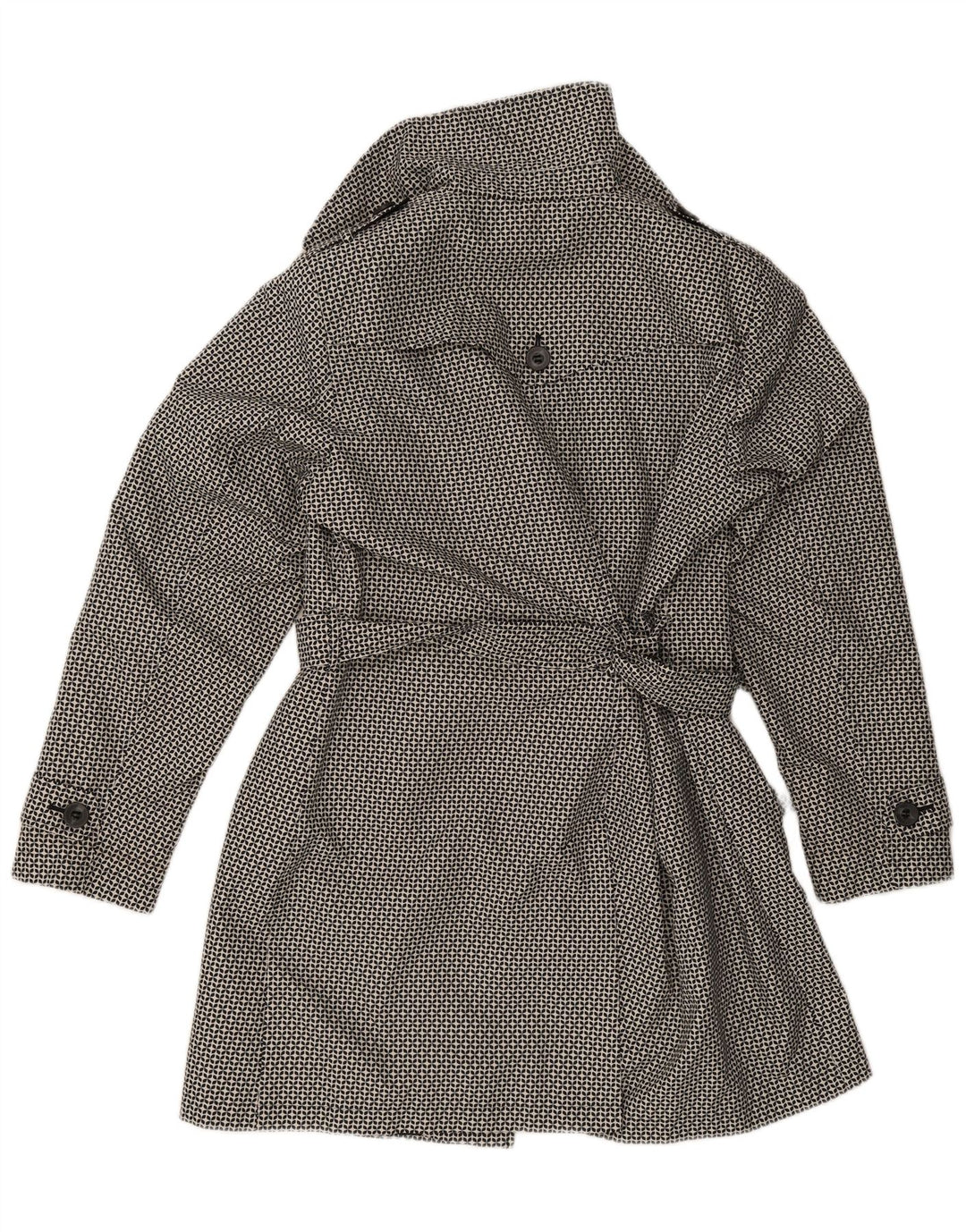 Marks & Spencer Gabardina para mujer UK 40 XL Poliéster geométrico negro