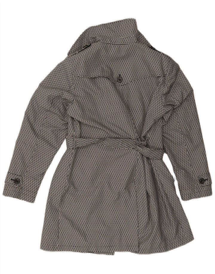 Marks & Spencer Gabardina para mujer UK 40 XL Poliéster geométrico negro