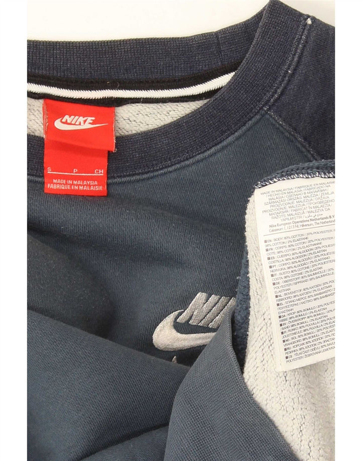 Nike - Sudadera tipo jersey para hombre, talla pequeña, color azul marino, algodón