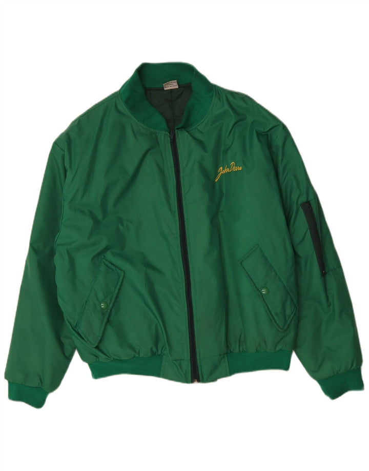 John Deere Chaqueta bomber holgada para hombre UK 38 Poliamida verde medio