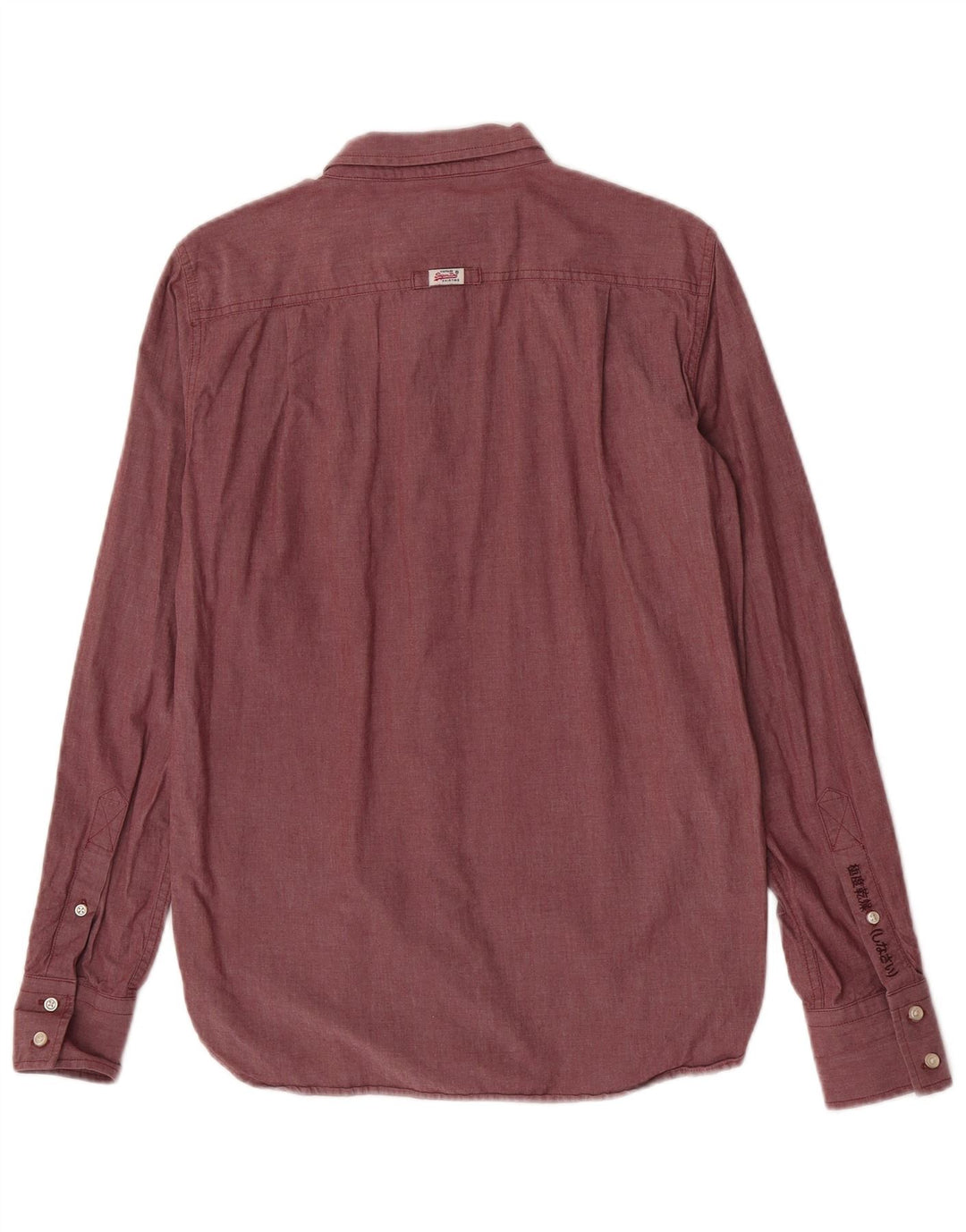 Camisa Superdry Para Hombre De Algodón Burdeos Medio