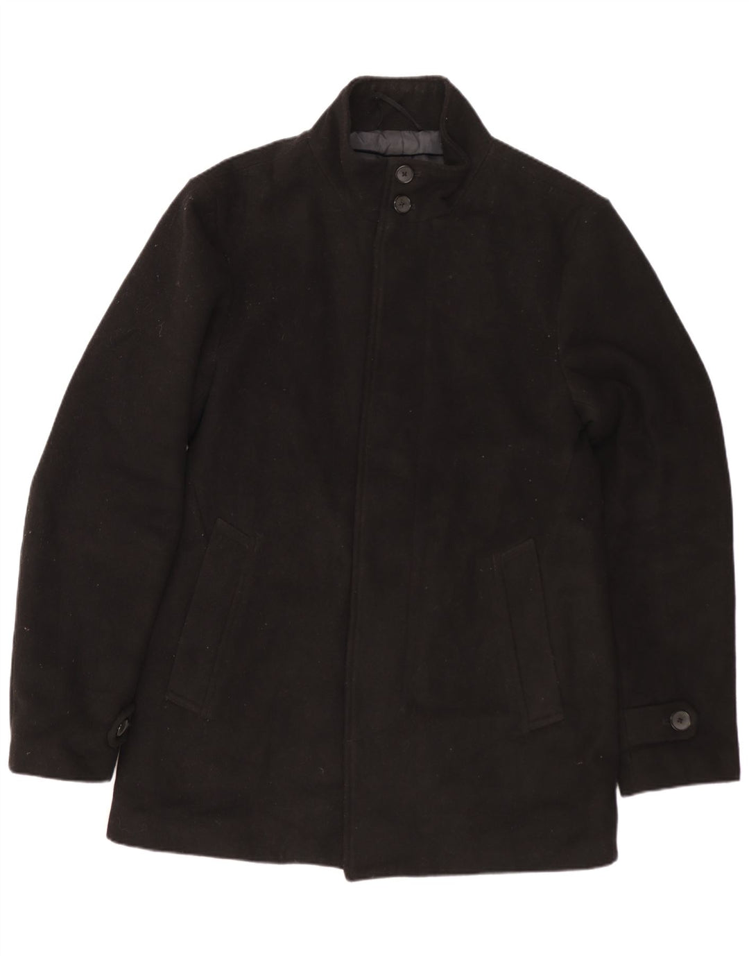 MARKS & SPENCER Abrigo para hombre UK 36 Pequeño Poliéster negro