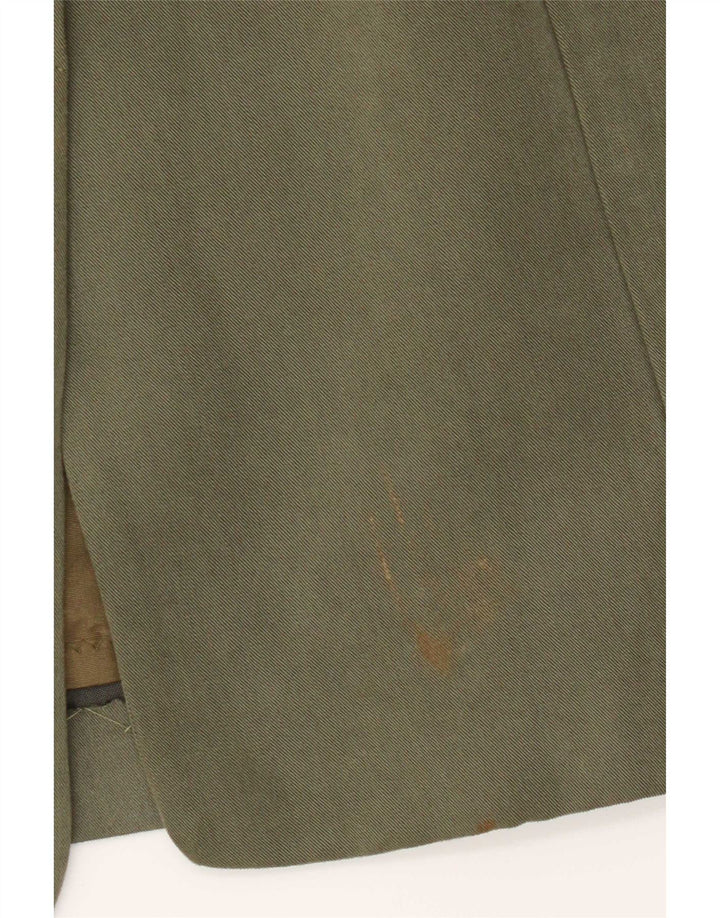 Vintage mujer 1 botón Blazer chaqueta Reino Unido 14 medio verde clásico