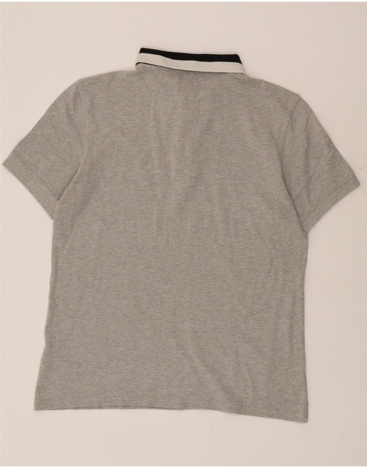 Polo Barbour para hombre de algodón con bloques de color gris grande
