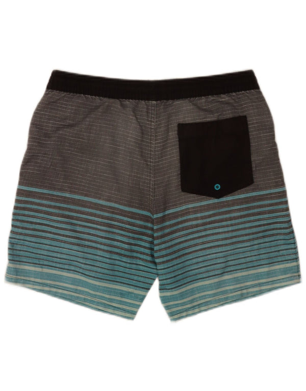 Quiksilver Bañador para Hombre Small W29 L7 Poliéster Rayado Gris