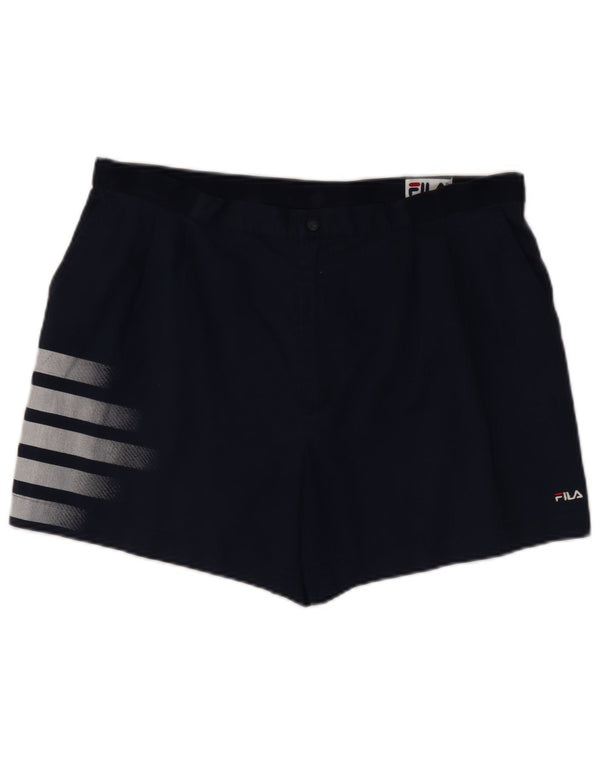Fila Mens Pegged Casual Shorts IT 54 2XL W38 Poliéster a rayas azul marino