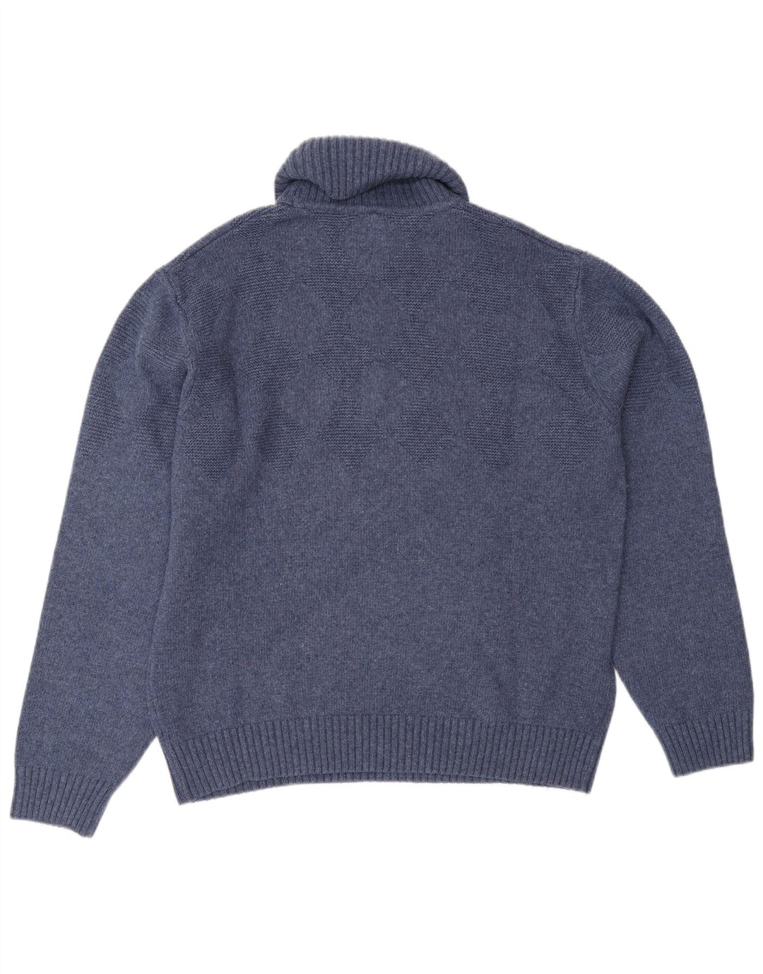 SIR RAPHAEL Suéter tipo jersey con cuello vuelto para mujer UK 20 2XL Lana azul marino
