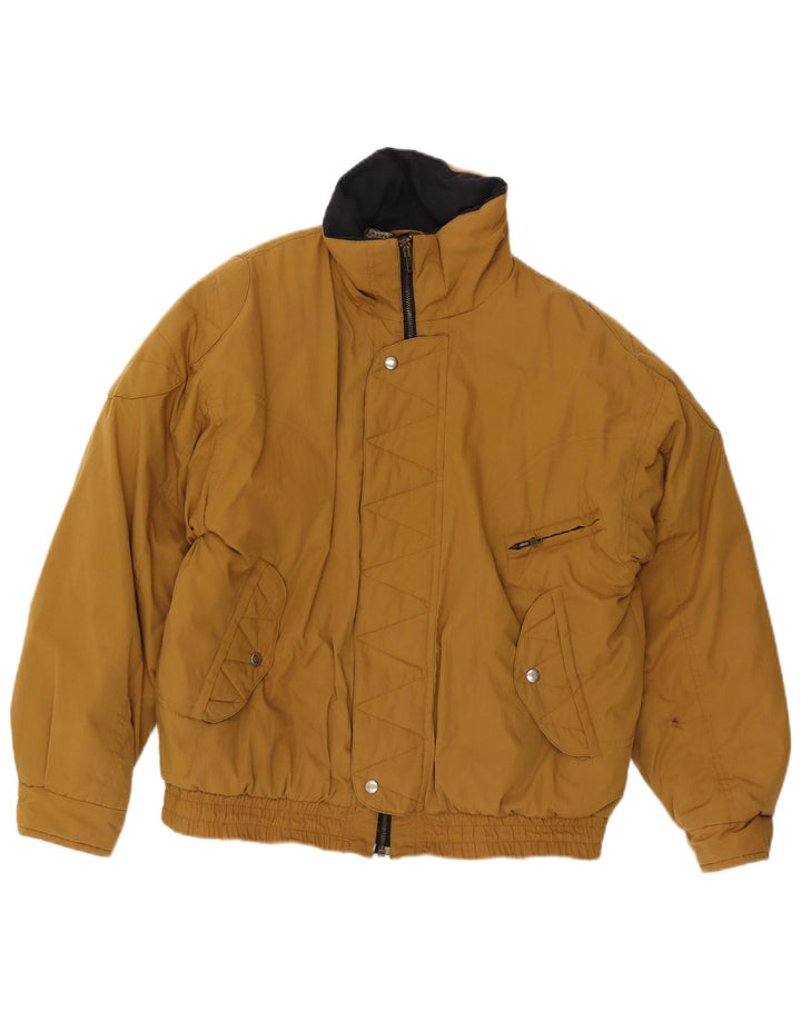 Chaqueta bomber acolchada vintage para hombre IT 48 Marrón medio