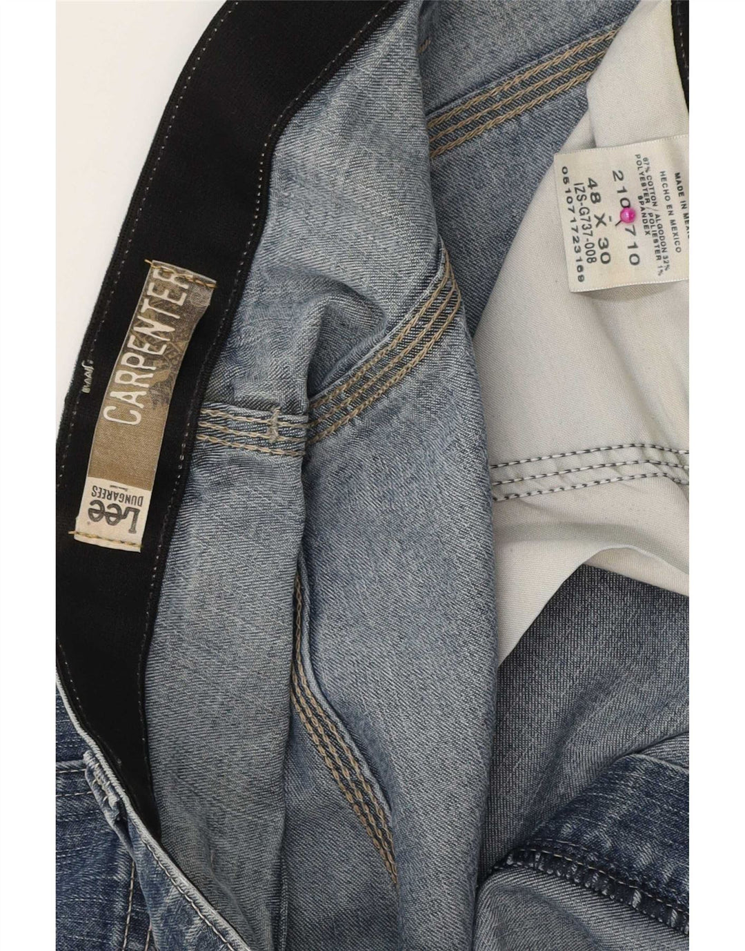 Lee Jeans Carpenter Cargo Rectos para Hombre W48 L30 Algodón Azul