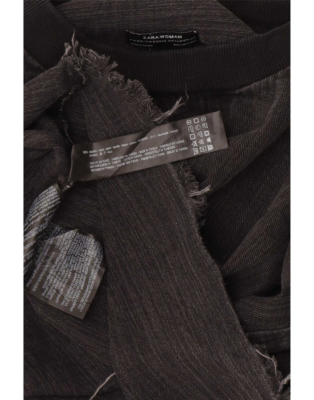 Zara Mujer Sudadera Jumper UK 44 Mediano Negro Algodón
