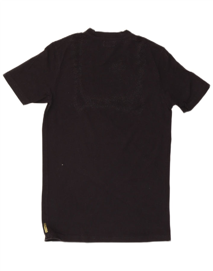 Armani Jeans Hombre Camiseta Gráfica Top Medium Negro