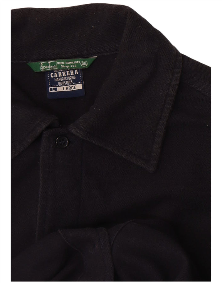 Carrera - Camisa de manga corta para hombre, talla grande, color negro