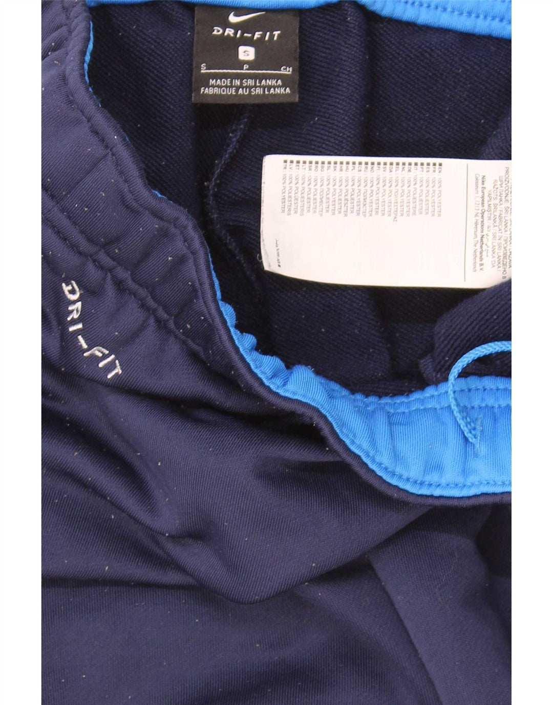 Nike Dri Fit - Pantalón de chándal para hombre, talla pequeña, poliéster, color azul marino