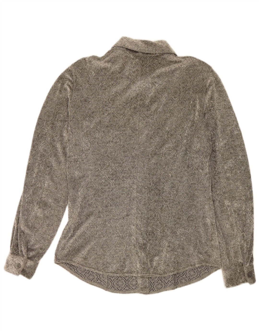 Armani Blusa camisera para mujer UK 42 Viscosa floral gris medio