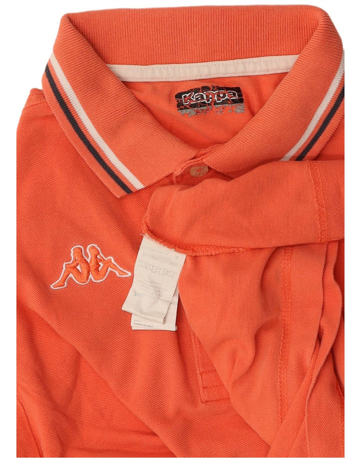 KAPPA Mens Polo Shirt Small Orange Cotton