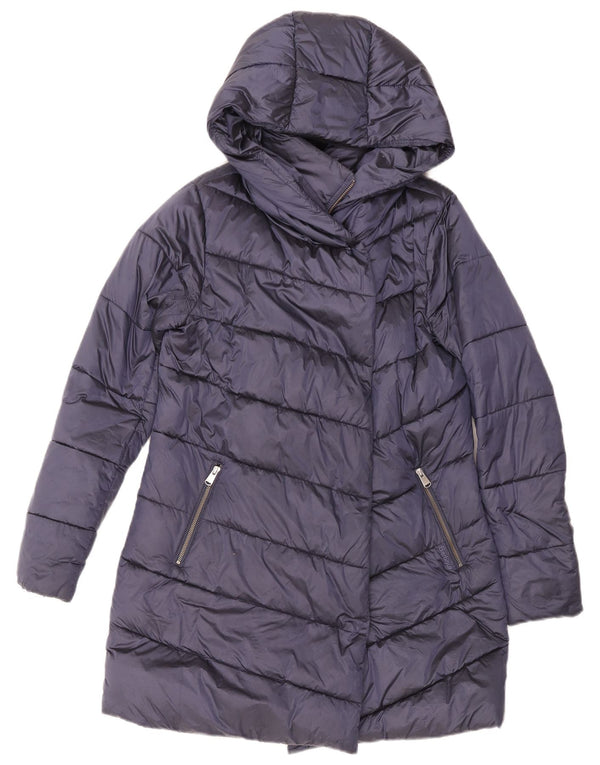 Barbour Abrigo acolchado extragrande con capucha para mujer UK 8 Small Azul marino