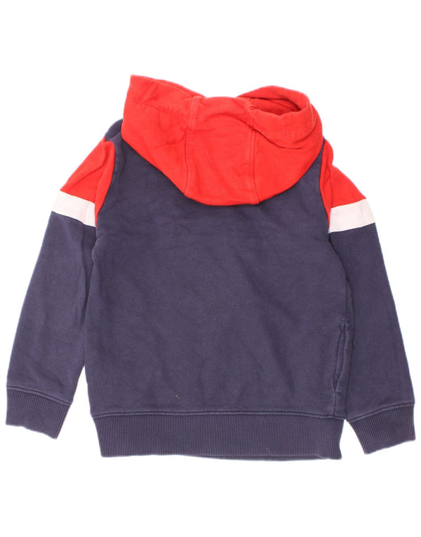 Tommy Hilfiger Jersey con capucha y estampado gráfico para niños de 3 a 4 años, color azul marino