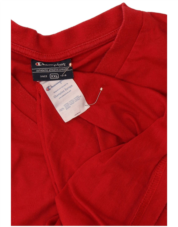 CHAMPION Camiseta para hombre Top 2XL Algodón rojo