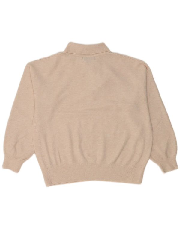 Marks & Spencer Suéter tipo jersey con cuello tipo polo para mujer UK 40 Medium Off White