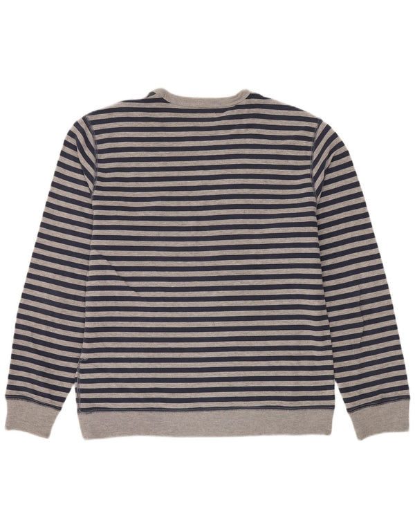 Lee - Sudadera de corte regular para mujer, talla 46, talla grande, algodón a rayas grises
