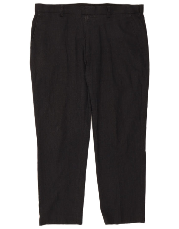Marks & Spencer Pantalón chino de corte regular para hombre W38 L29 Poliéster negro