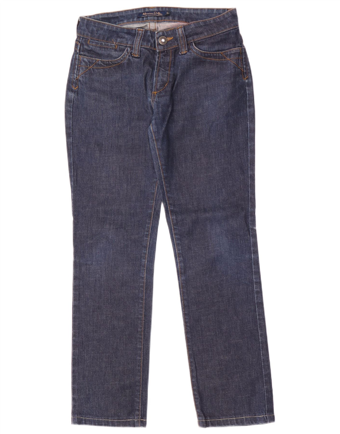 Vaqueros Massimo Dutti Mujer Rectos W27 L29 Azul Marino Algodón