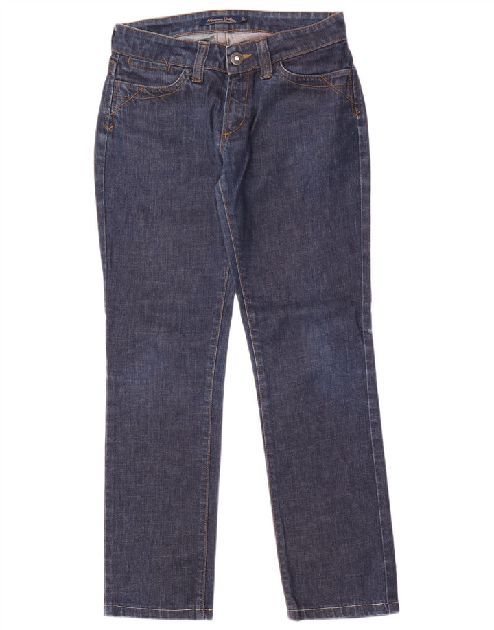 Vaqueros Massimo Dutti Mujer Rectos W27 L29 Azul Marino Algodón