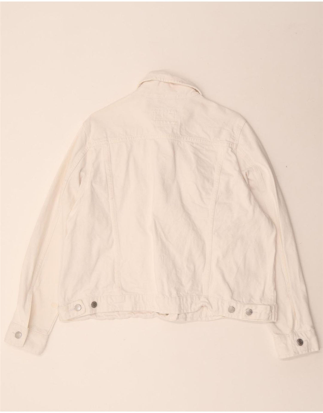 Marks & Spencer Chaqueta Vaquera para Mujer UK 18 XL Algodón Blanco