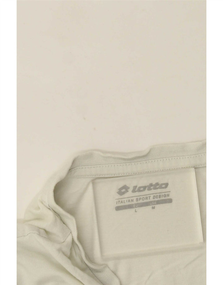 Lotto Hombre Camiseta Gráfica Top Medium Blanco